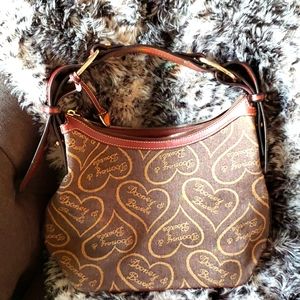 Brown canvas Dooney & Burke Hobo